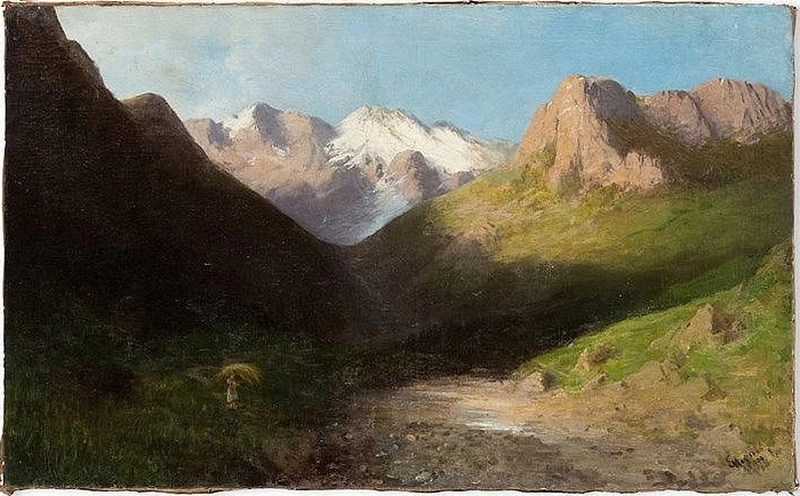 La valle in montagna